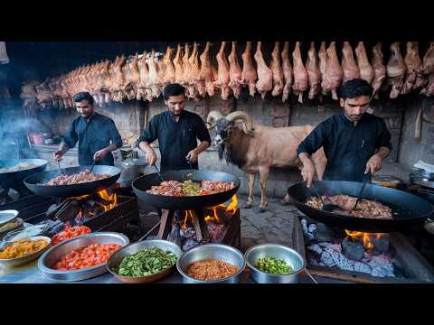 SELLING TONS OF MEAT DAILY - PAKISTAN MOST CHEAP STREET FOOD RECIPES | MUTTON KARAHI & NAMKEEN GOSHT