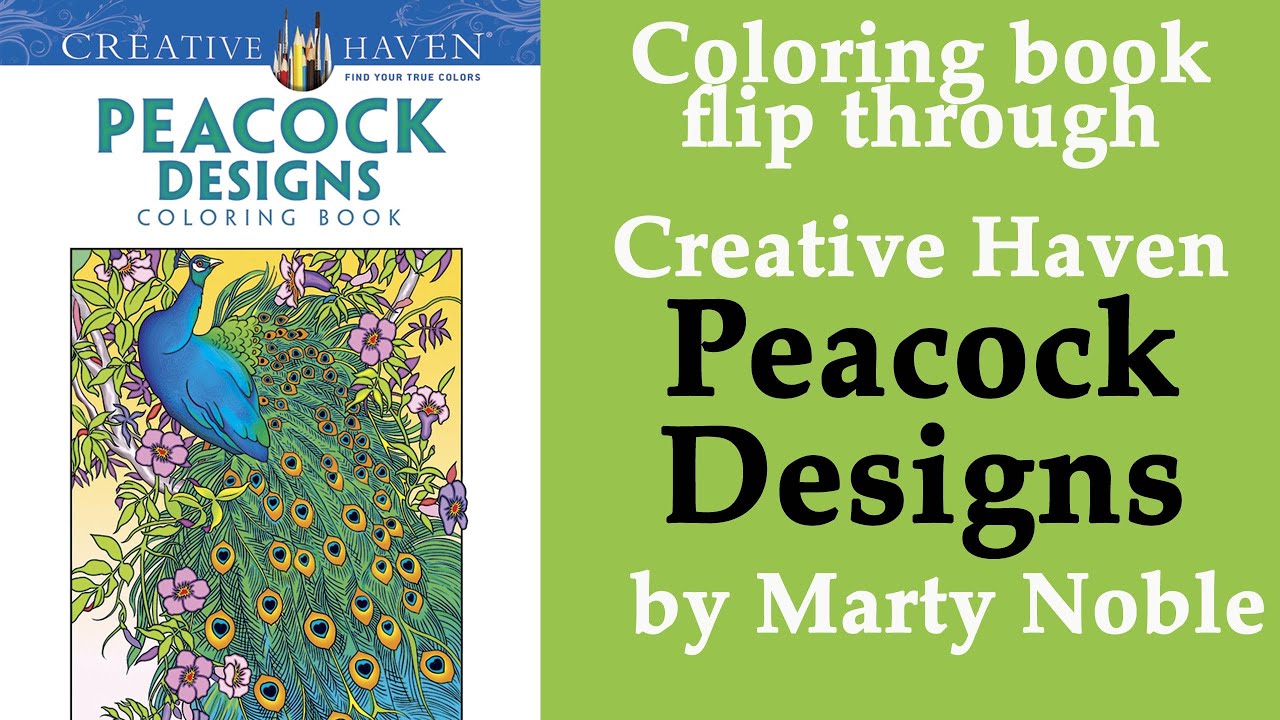 Creative Haven Peacock Designs by Marty Noble 