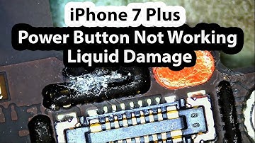 iPhone 7+ Plus Power Button stopped working-- Corroded filters and liquid damage