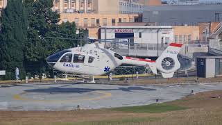 EC134 t2 Samu 66 start Up and landing