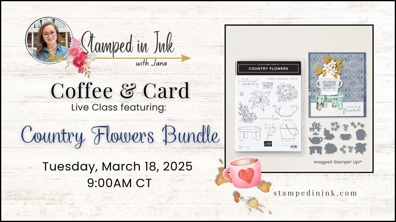 Up Country 🔴Live Stampin' Up! Country Flowers Bundle - YouTube