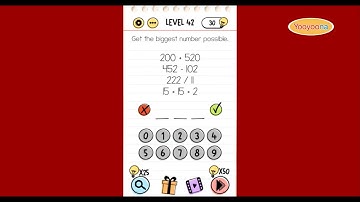 Brain Test Level 42 Get the biggest number possible