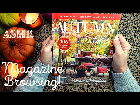 ASMR | Autumn Style Magazine Whispered Browse, Ramble and Read with Page Turning Sounds!