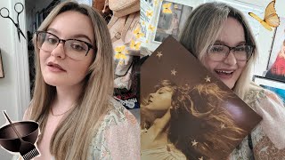 A HAIR TRANSFORMATION & UNBOXING MY FEARLESS (TAYLOR'S VERSION) GOLD VINYL!!!