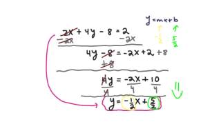 Rewriting In Slope Intercept Form