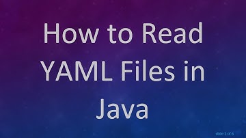 How to Read YAML Files in Java
