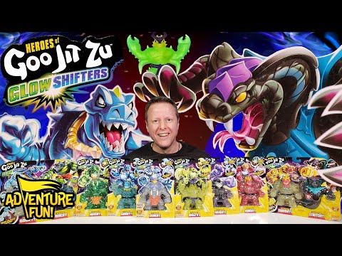 10 Heroes of Goo Jit Zu Glow Shifters Including Ultra Rare Gigatusk AdventureFun Toy review!