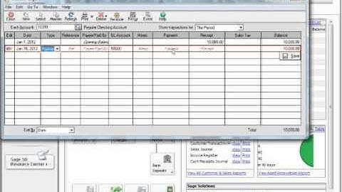 Sage 50 Tutorial The Cash Account Register Sage Training Lesson 3.8