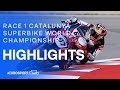 Stunning race one   world superbike championship  race 1 highlights catalunya