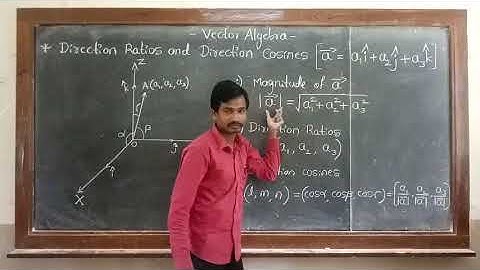 Vector Algebra Part-2 || Magnitude, Direction ratios, Direction cosines of vector ||