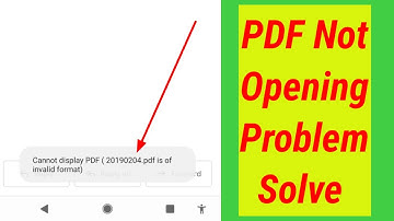 How To Fix Cannot display PDF || pdf is of invalid format