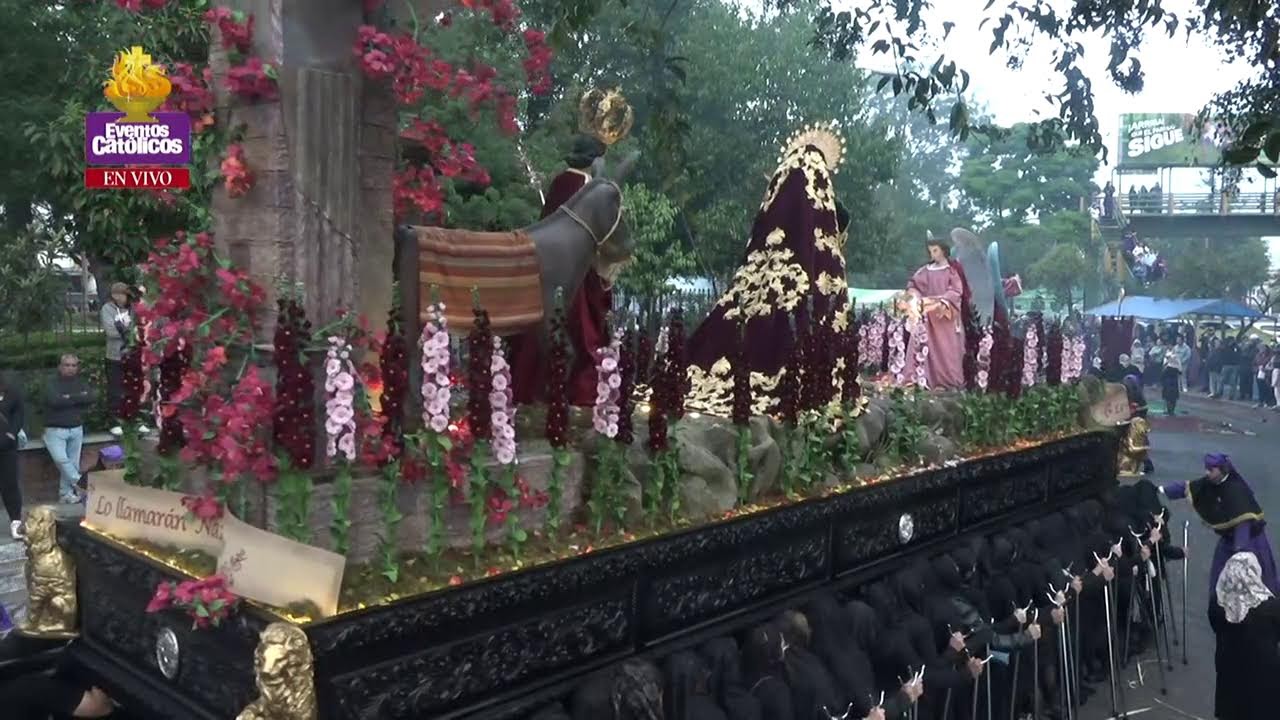 Paso de Jesús Nazareno de La Merced por Parque Jocotenango