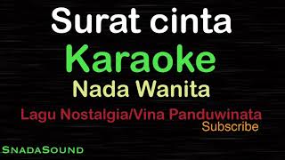 SURAT CINTA-Lagu Nostalgia-Vina Panduwinata|KARAOKE NADA WANITA​⁠ -Female-Cewek-Perempuan@ucokku