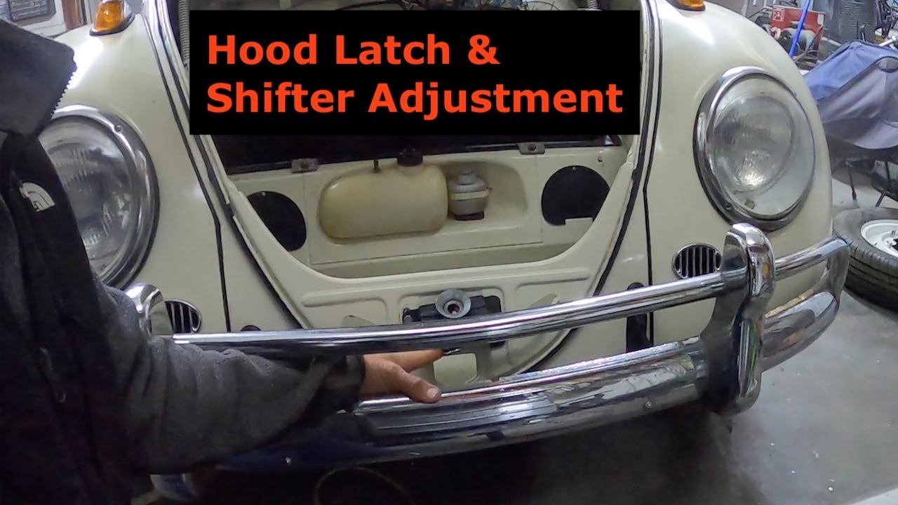 1961 VW Beetle (65 Pan) Hood Latch and Shifter Adjustment 103 YouTube