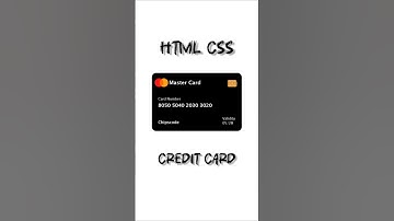 Credit Card HTML CSS #html #css #creditcard #shorts