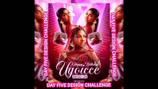 Elegant Birthday Flyer Design | Luxury Female Birthday Poster | Day 5 Design Challenge screenshot 5