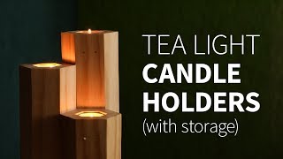 DIY tea light candle holder w/ storage | How to