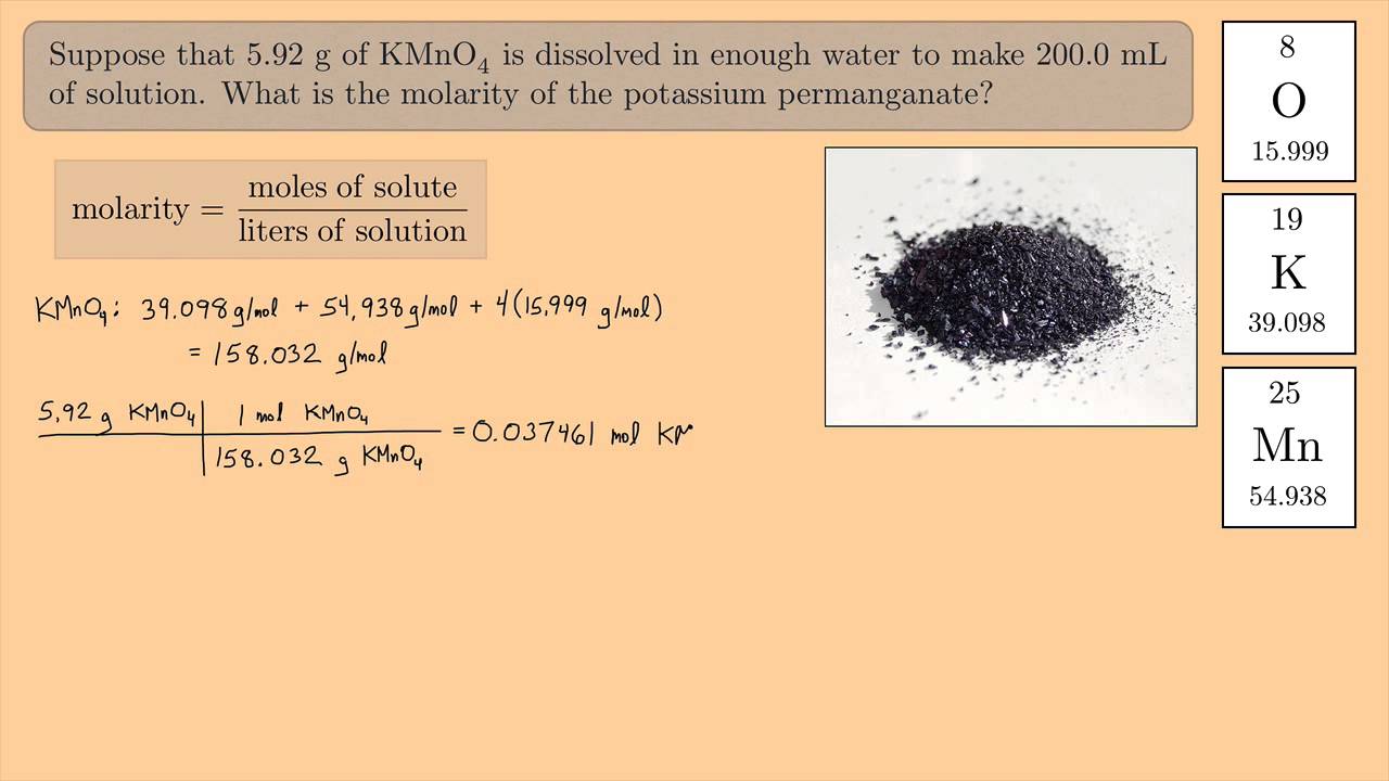 (General Chemistry 1) Molarity Practice 1