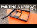 Lifeboat Conversion Ep14: Painting a lifeboat Part 1 - Preparation and the first coat [4K]