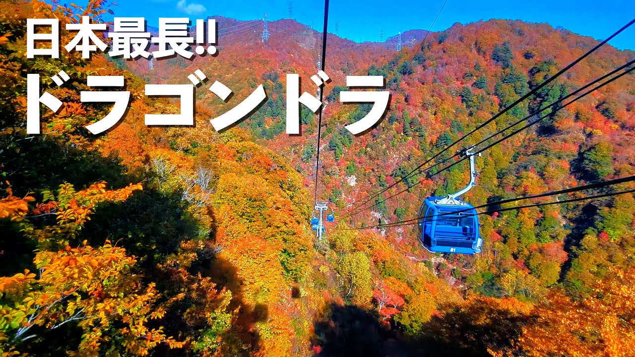 【日本最長】5.5kmのドラゴンドラから紅葉を見たら圧倒的景色だった!!｜苗場｜四万温泉｜ドライブ｜田舎暮らし｜新潟県｜4K