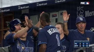 TB@NYY: Forsythe knocks in Beckham on a sac fly