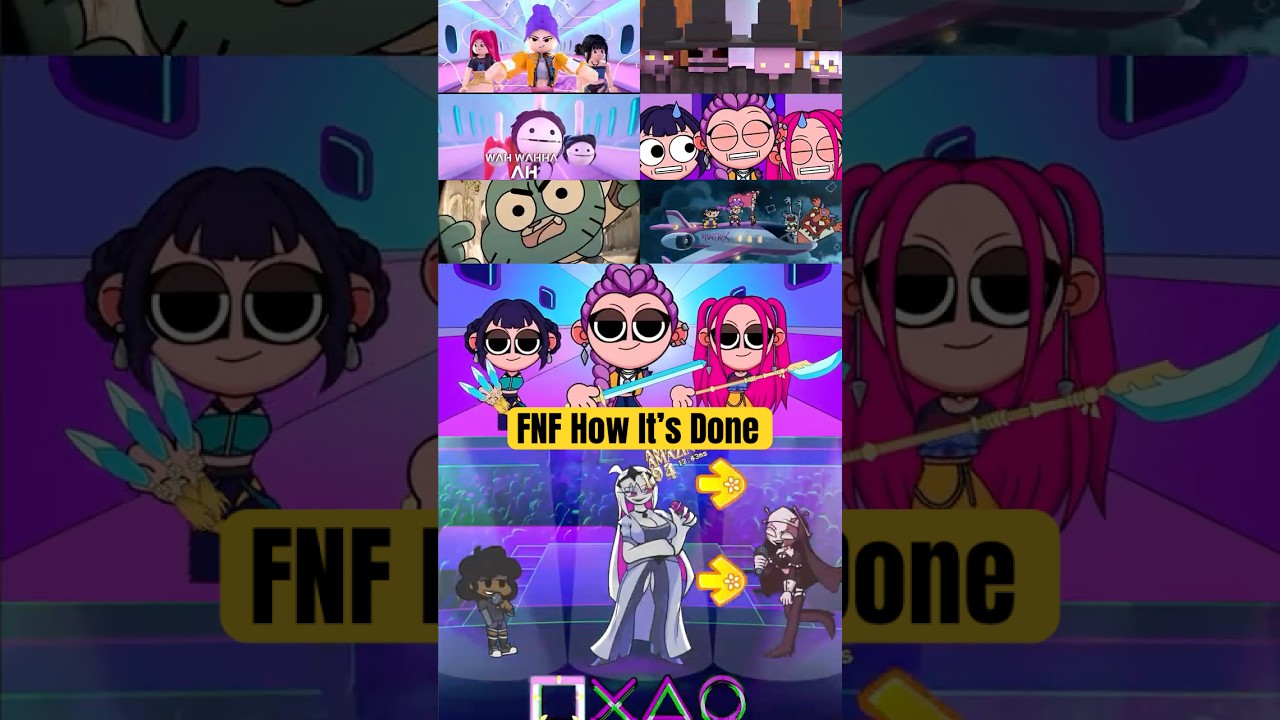 FNF How It's Done (Kpop Demon Hunters) - Roblox vs Minecraft vs Otamatone vs Sprunki 