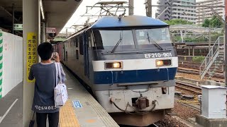 試作機EF210 901号機牽引8052レ金山3番線通過