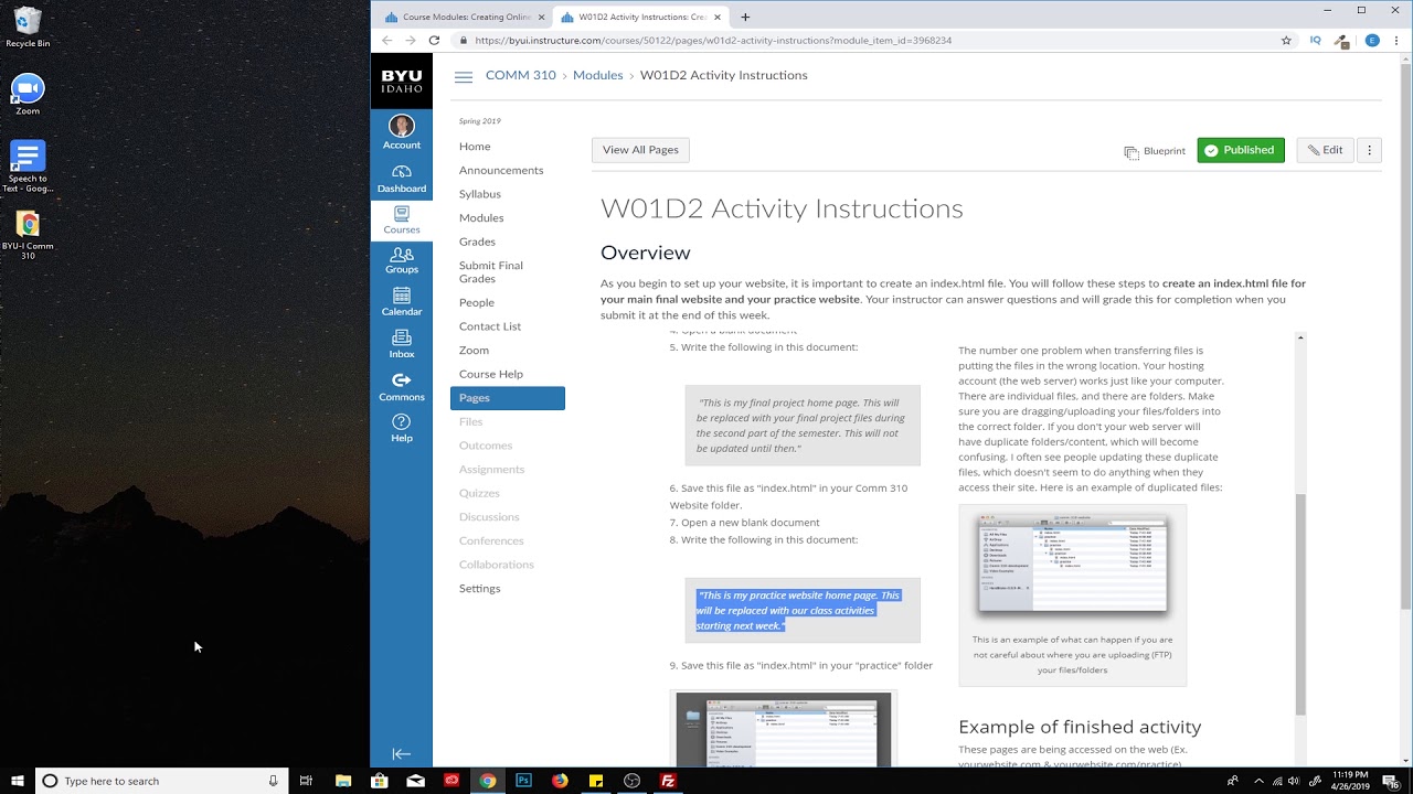 W01: FTP & Hosting Help
