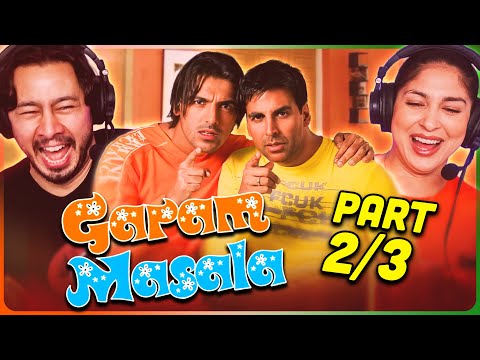 GARAM MASALA Movie Reaction Part (2/3)! | Akshay Kumar | John Abraham | Paresh Rawal | Rimi Sen