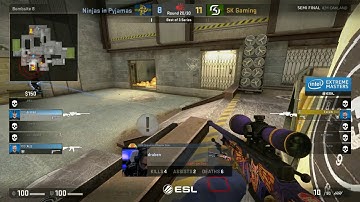 Fallen 1v2 Clutch - SK vs NiP - IEM Oakland 2017