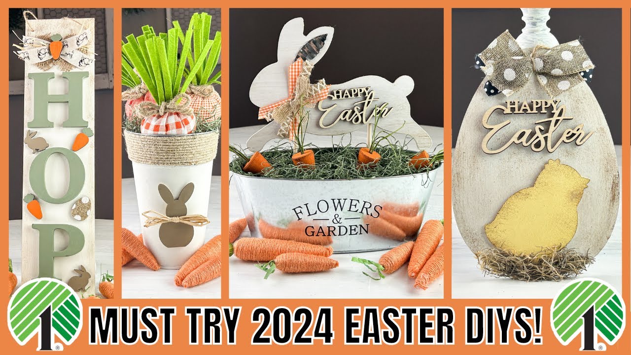 MUST TRY EASTER 2024 DOLLAR TREE DIYS | EASTER 2024 DIY IDEAS | BUDGET FRIENDLY