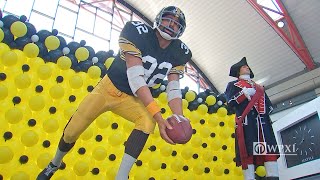 Franco Harris and George Washington statues unveiled at Pittsburgh Airport