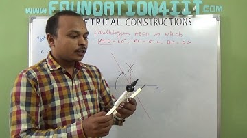 How to Construct a Parallelogram When Both diagonals and angle between them are given