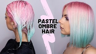 DIY PINK BLUE OMBRE HAIR DYE