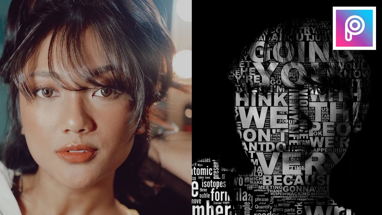 Word Cloud Effect PicsArt Tutorial | Face Typography