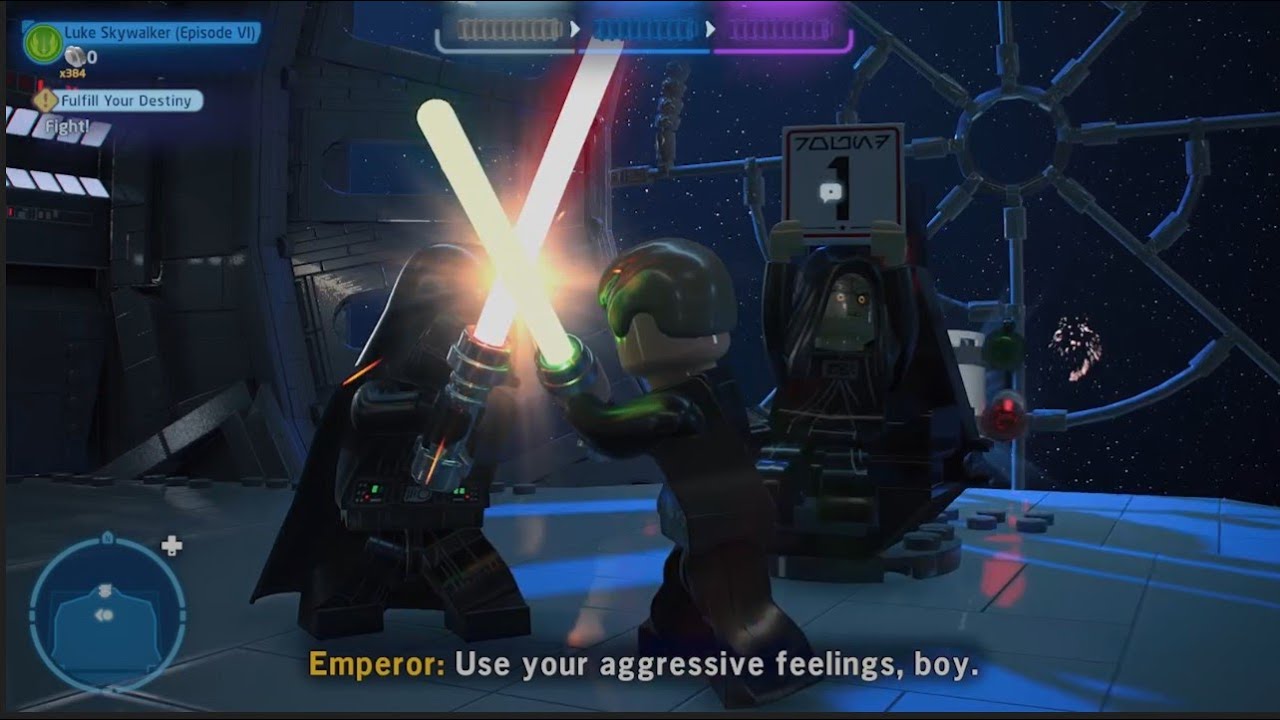 Luke Skywalker vs Darth Vader Last encounter LEGO Star Wars The