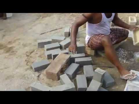 how to make cement bricks easily - YouTube