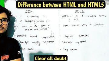Difference between html and html5 || HTML and HTML5