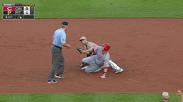 CIN@PIT: Cutch makes catch, nabs Frazier at second