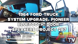 Car stereo installation on this Ford truck with Pioneer in Los Angeles