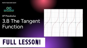 AP Precalculus 3.8 The Tangent Function FULL LESSON AND NOTES