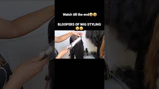 Behind the scenes of wig styling #shorts #hairbusiness #wigstyling wigsty#customwigs #youtube