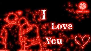 New Red Neon Effect Love Status Video Editing | KineMaster ❤️✨