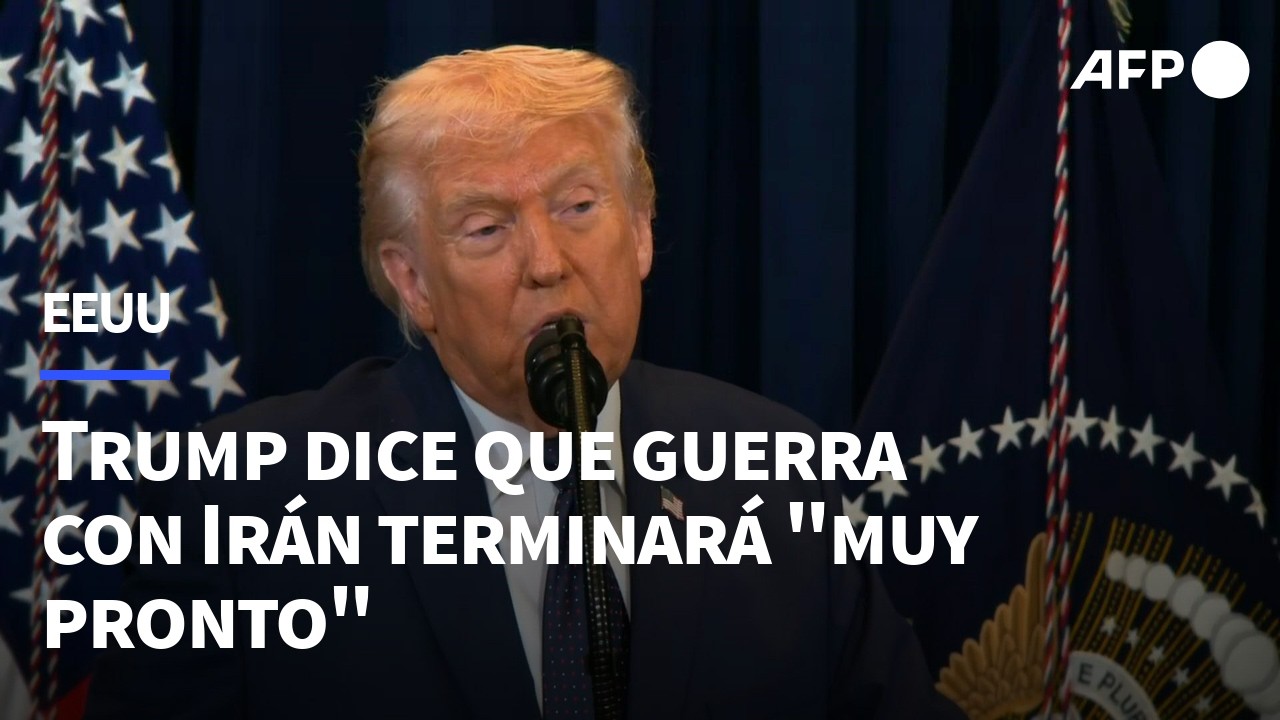 Trump dice que guerra con Irán terminará 