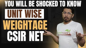 Unit wise marks distribution in csir net life sciences | unit wise weightage | Shocking results!