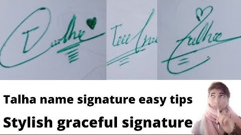 talha name signature#gracefull signature tips#name signature with arooj