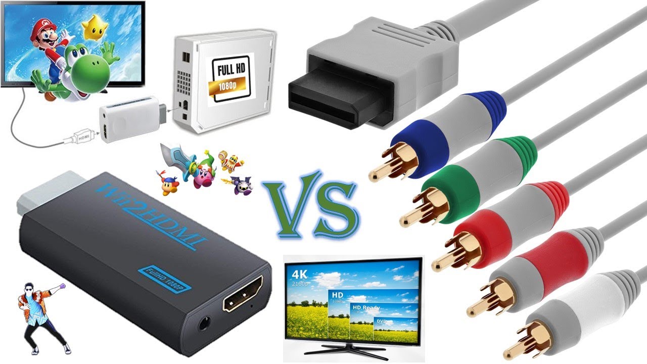 Adaptador HDMI o cable componente? Cuál es mejor para mejorar mis gráficos  en Wii? 