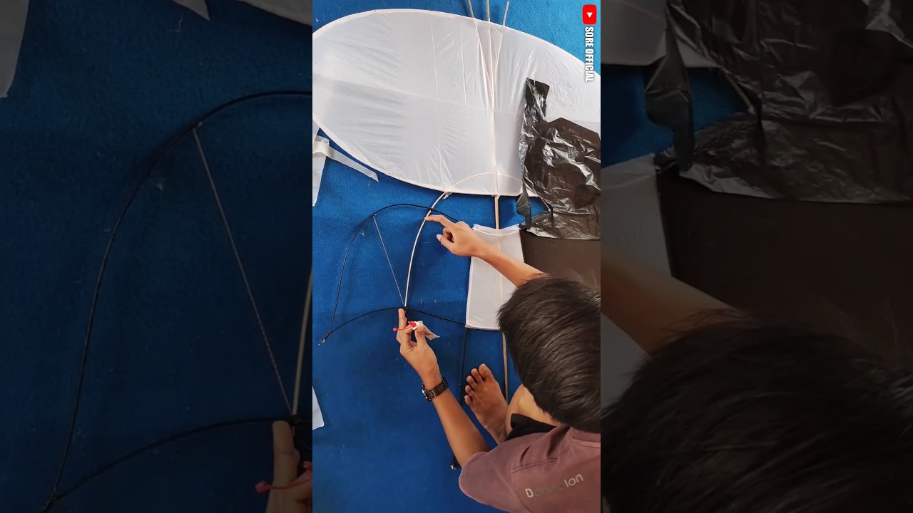 MELAWAN BADAI❗Bikin Layangan Kak sekaan Asli Madura