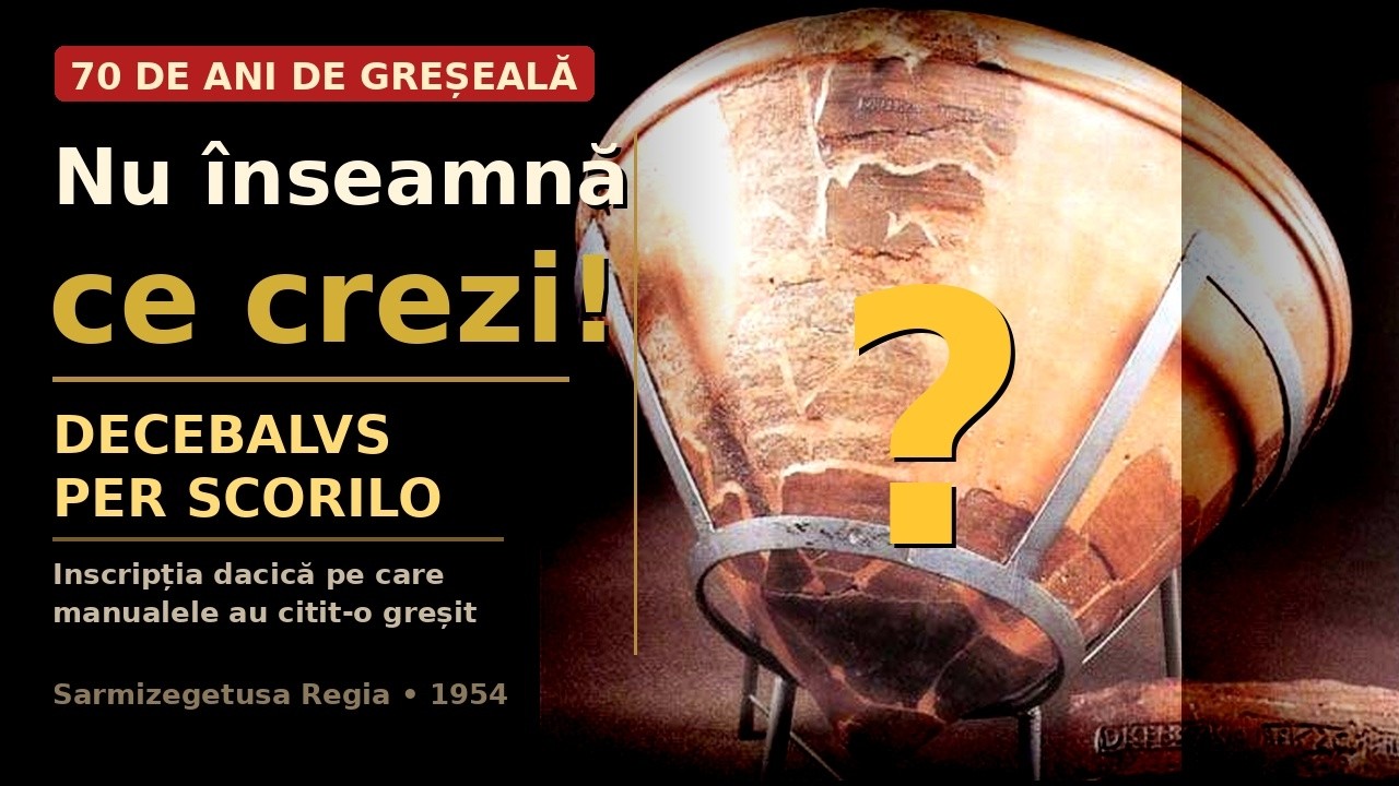 „Decebalvs per Scorilo” — inscripția dacică pe care am citit-o greșit timp de 70 de ani