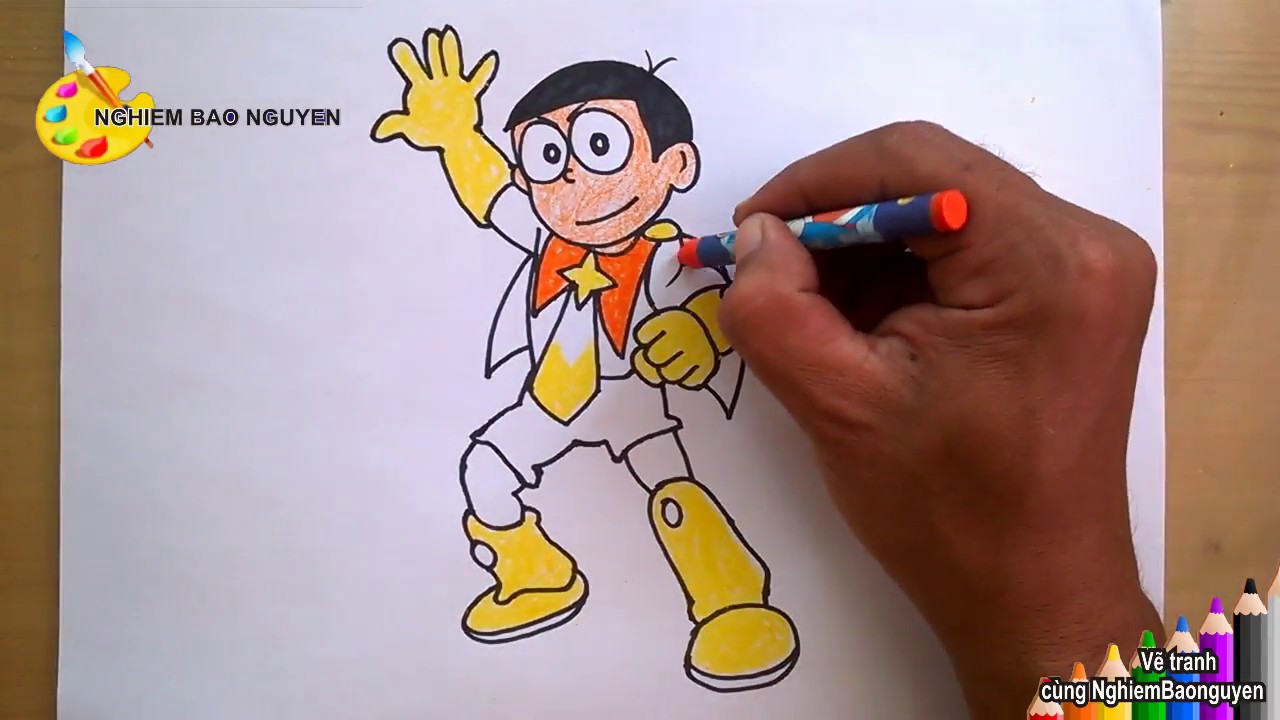 Dạy bé vẽ Nobita nghộ nghĩnh  How to draw Nobita so cute  Cách Vẽ Nobita  phim doreamon  YouTube